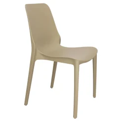 Krzesło Ginevra szaro-beżowe z tworzywa