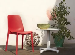 Krzesło Ginevra terracotta z tworzywa