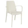 Krzesło Ginevra z podłokietnikami białe z tworzywa