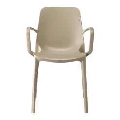 Krzesło Ginevra z podłokietnikami szare z tworzywa