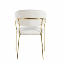 Krzesło Glamour velvet beżowe/ złote nogi