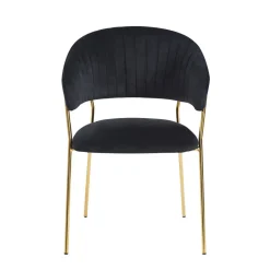Krzesło Glamour velvet czarne/ złote
