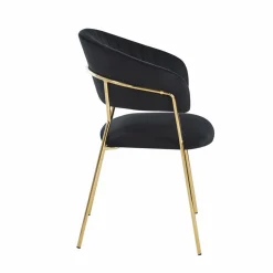 Krzesło Glamour velvet czarne/ złote