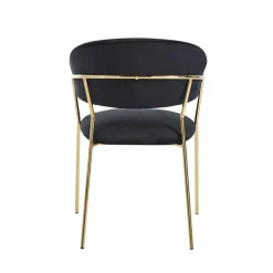 Krzesło Glamour velvet czarne/ złote