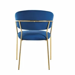 Krzesło Glamour velvet granatowe/ złote nogi