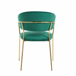 Krzesło Glamour velvet zielone/ złote