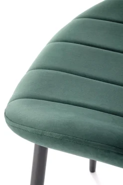Krzesło Griviza Velvet ciemno zielony