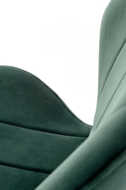 Krzesło Griviza Velvet ciemno zielony