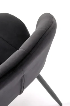 Krzesło Griviza Velvet czarny