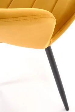 Krzesło Griviza Velvet musztardowy