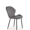 Krzesło Griviza Velvet szare
