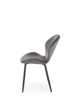 Krzesło Griviza Velvet szare