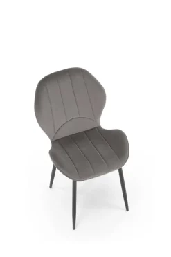 Krzesło Griviza Velvet szare