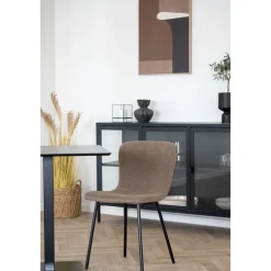 Krzesło Halden brązowe ciemne/ czarne