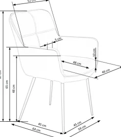 Krzesło Hannah szare