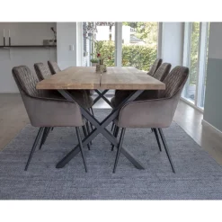 Krzesło Harbo brązowe jasne VIC/ czarne