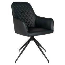 Krzesło Harbo obrotowe czarne PU/ czarne