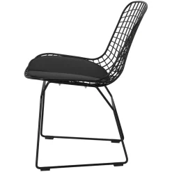 Krzesło Harry czarne / czarna poduszka