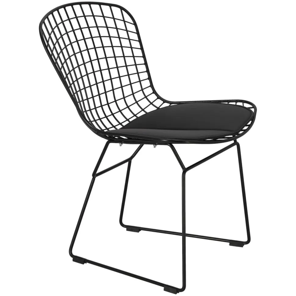 Krzesło Harry czarne / czarna poduszka