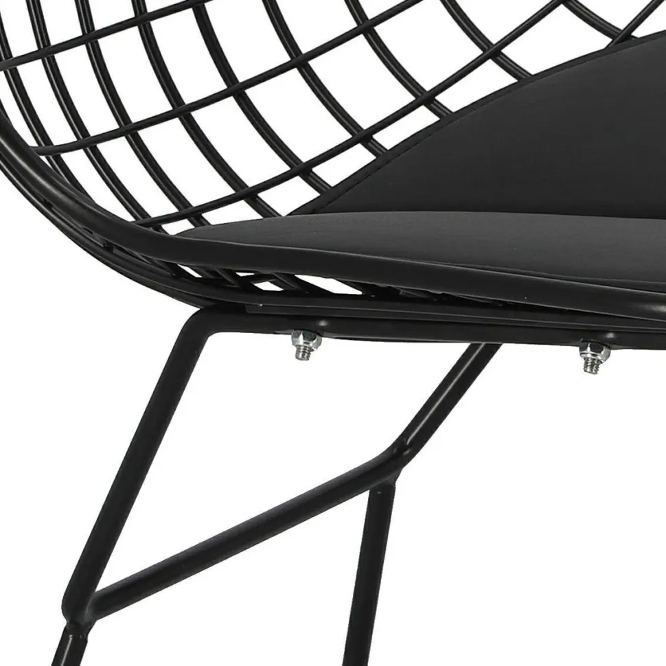 Krzesło Harry czarne / czarna poduszka