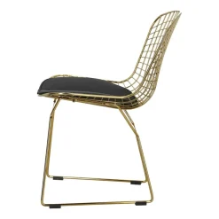 Krzesło Harry złote czarna poduszka