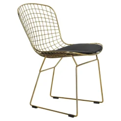 Krzesło Harry złote czarna poduszka