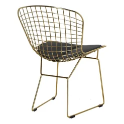 Krzesło Harry złote czarna poduszka