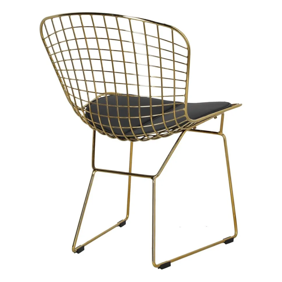 Krzesło Harry złote czarna poduszka