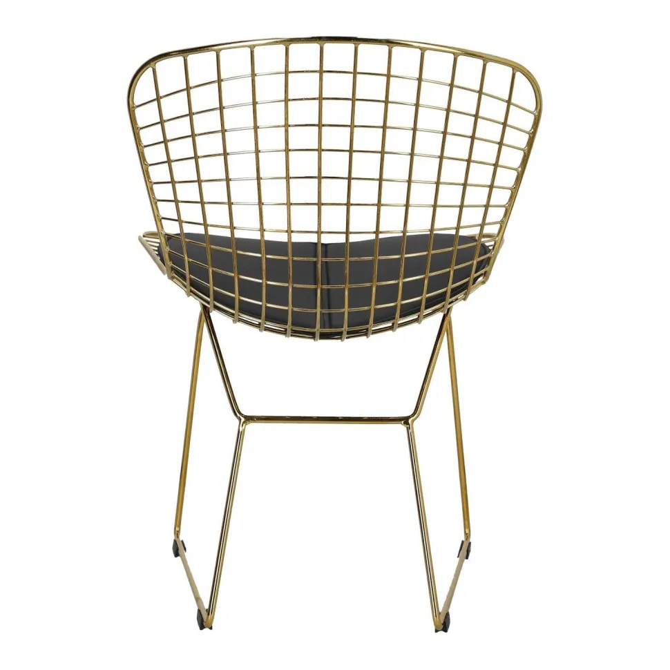 Krzesło Harry złote czarna poduszka