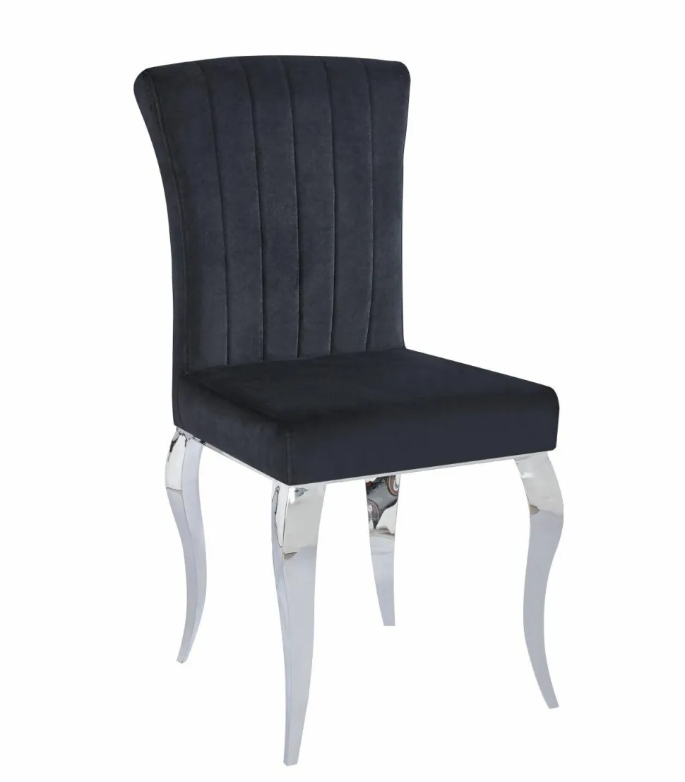 Krzesło Helene Velvet czarne