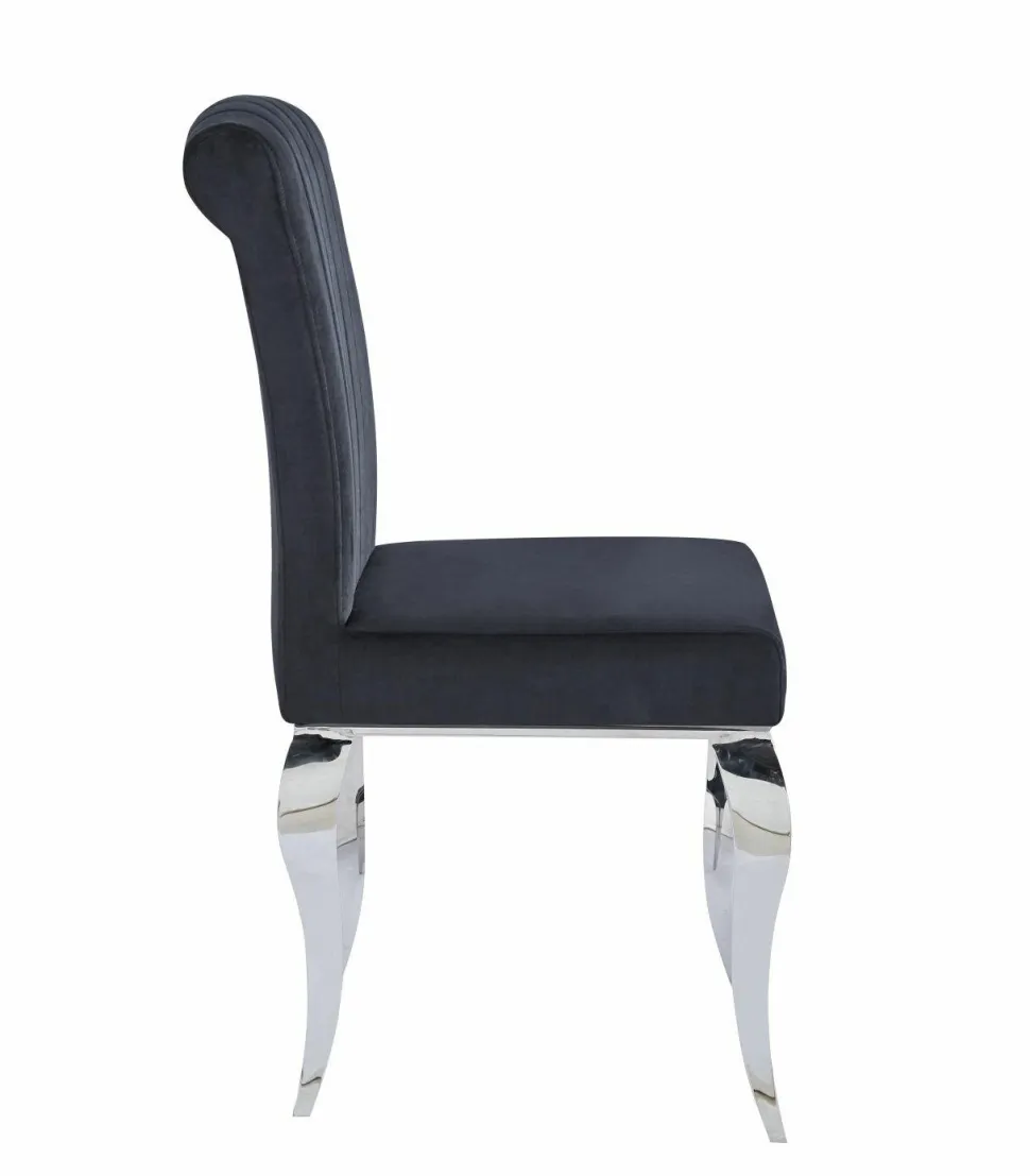 Krzesło Helene Velvet czarne