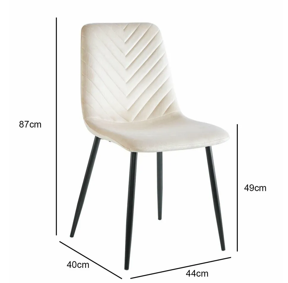 Krzesło Herman Velvet beżowe