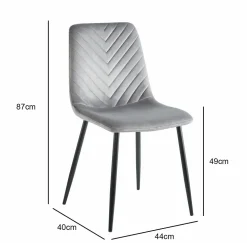 Krzesło Herman Velvet szare
