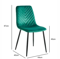 Krzesło Herman Velvet zielone