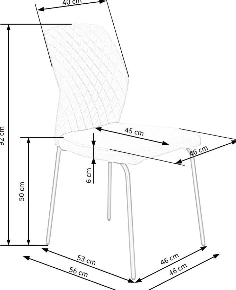 Krzesło Honorine szare