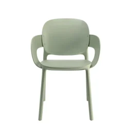 Krzesło Hug z podłokietnikami sage green