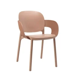 Krzesło Hug z podłokietnikami carmel