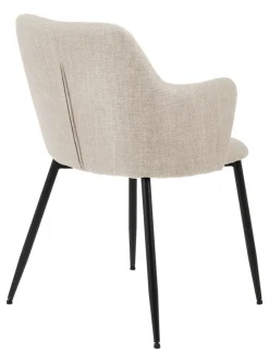 Krzesło Ilsa z podłokietnikami beżowe