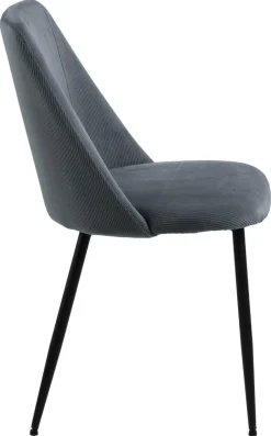 Krzesło Ines szare sztruks