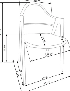 Krzesło Island szare