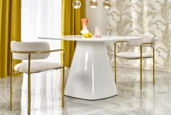 Krzesło Jabari kremowy/złoty