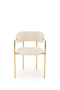 Krzesło Jabari kremowy/złoty