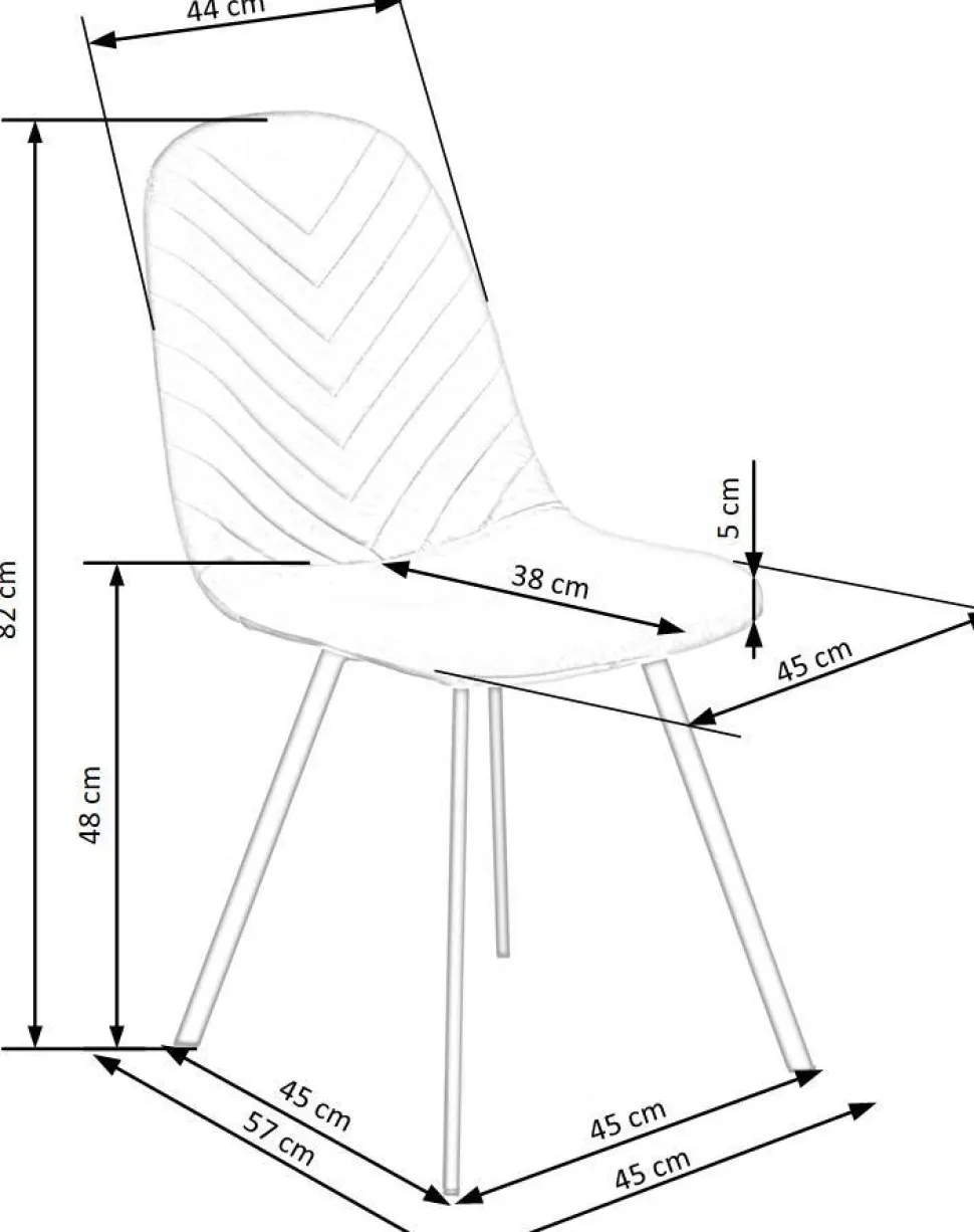 Krzesło Jeanne szare