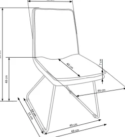 Krzesło Jersey szare/czarne