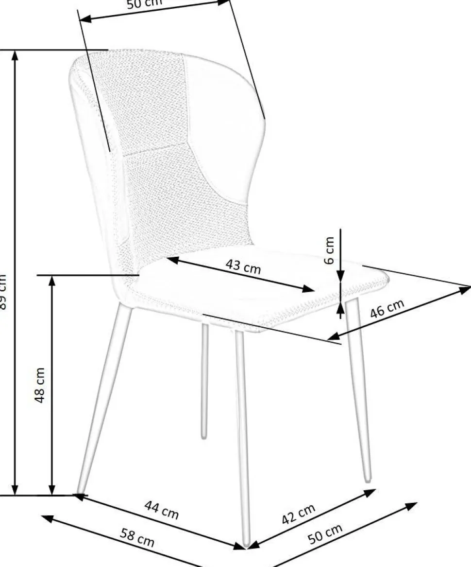 Krzesło Josephin szare