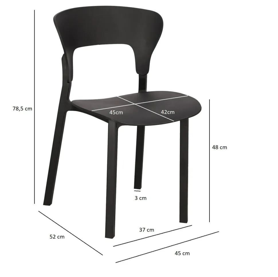 Krzesło Kabru czarne