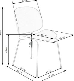 Krzesło Kaia dąb naturalny/ szare