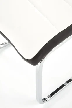 Krzesło Karis biało/czarne PU