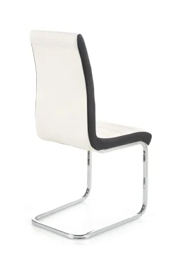 Krzesło Karis biało/czarne PU