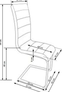 Krzesło Karis biało/czarne PU